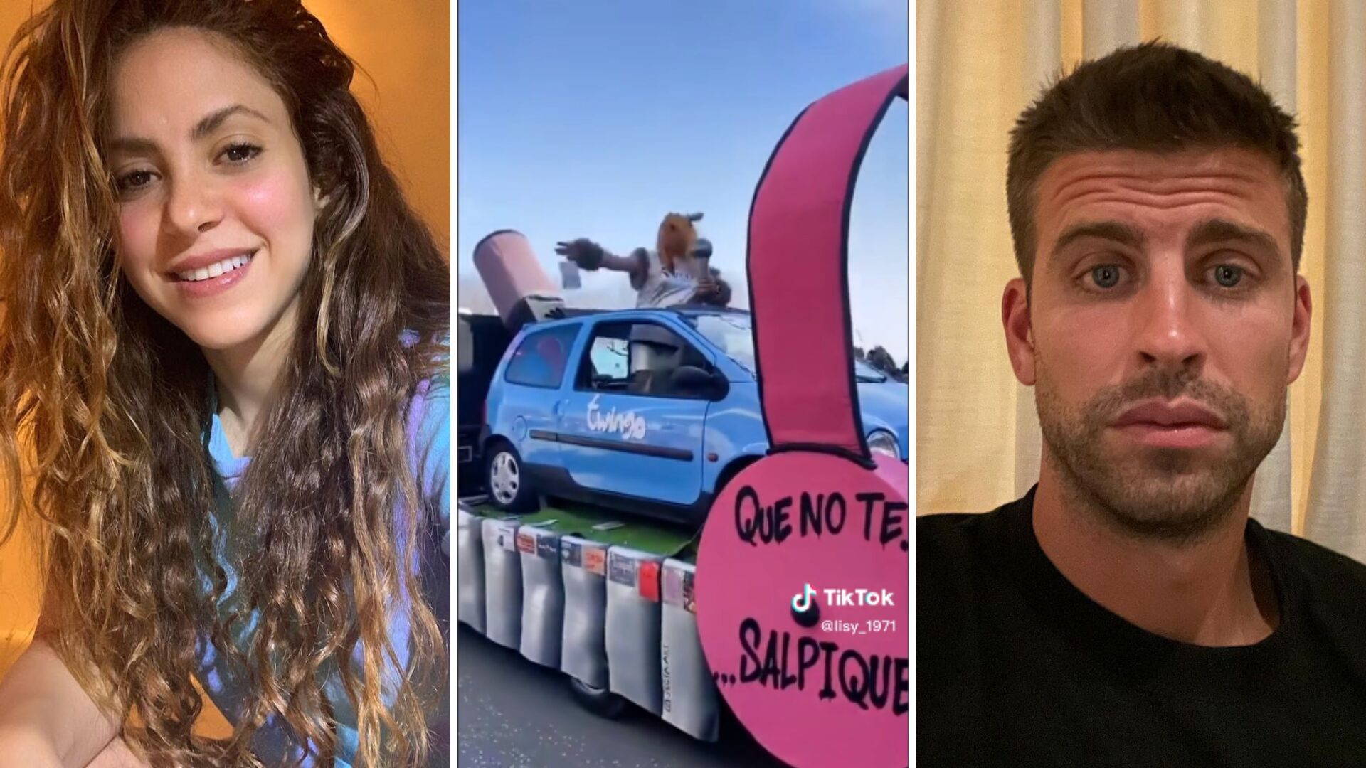 Shakira y Piqué en carnavales de España