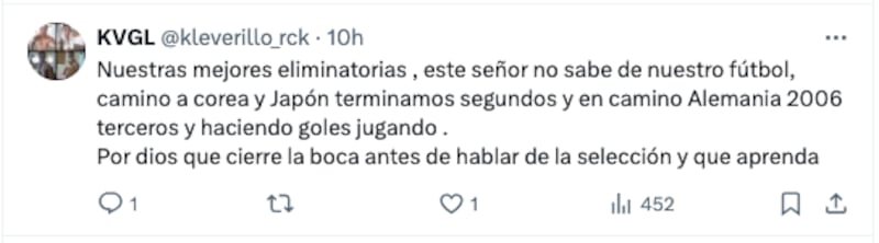 Reacciones para Beccacece por su último partido con Paraguay.