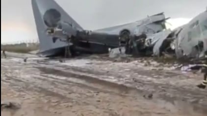 Avion estrellado en Bolivia - Fuente:Video de X