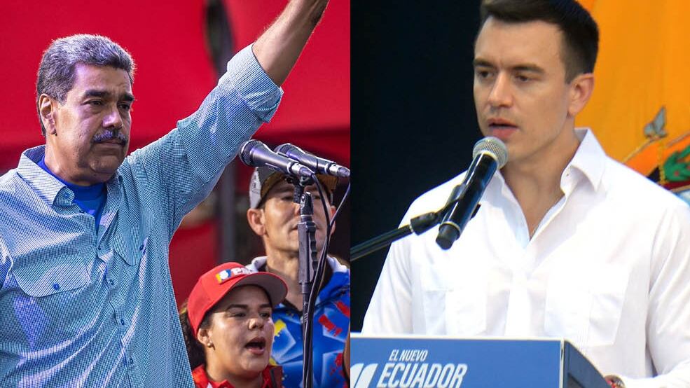 Nicolás Maduro, presidente de Venezuela/Daniel Noboa, presidente de Ecuador