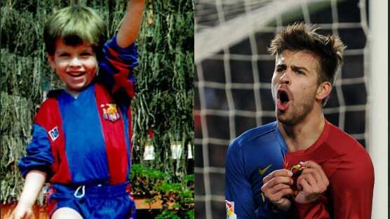 Piqué de niño y adulto.