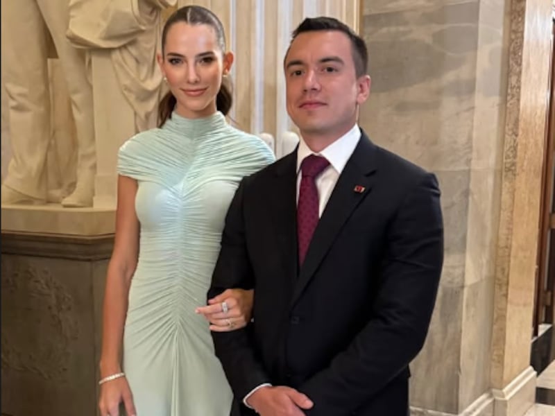 Daniel Noboa y Lavinia Valbonesi