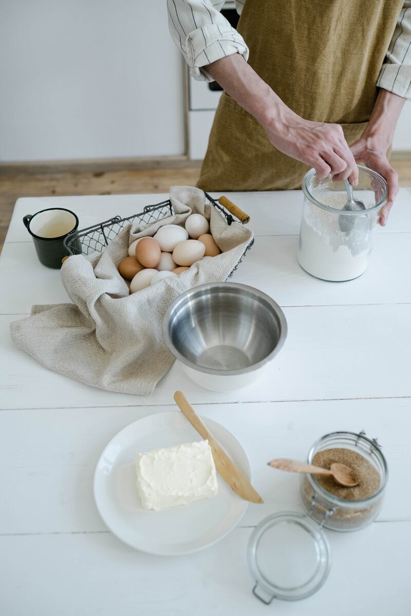 Ingredientes pan keto en microondas