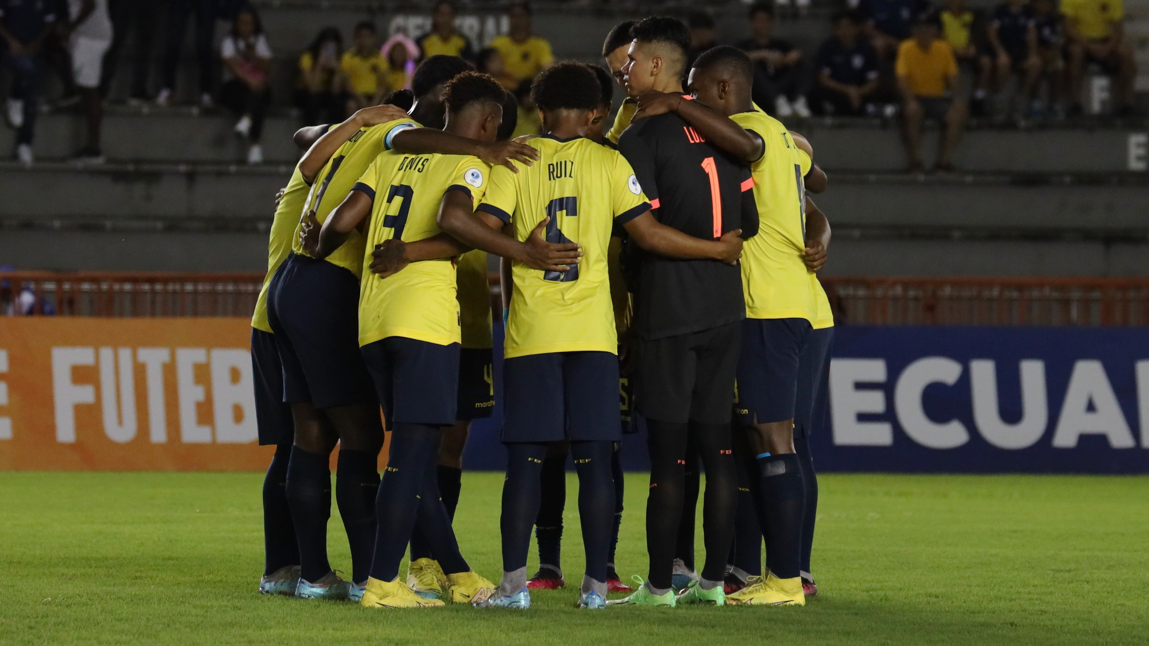 Ecuador Sub 17 en el partido ante Chile