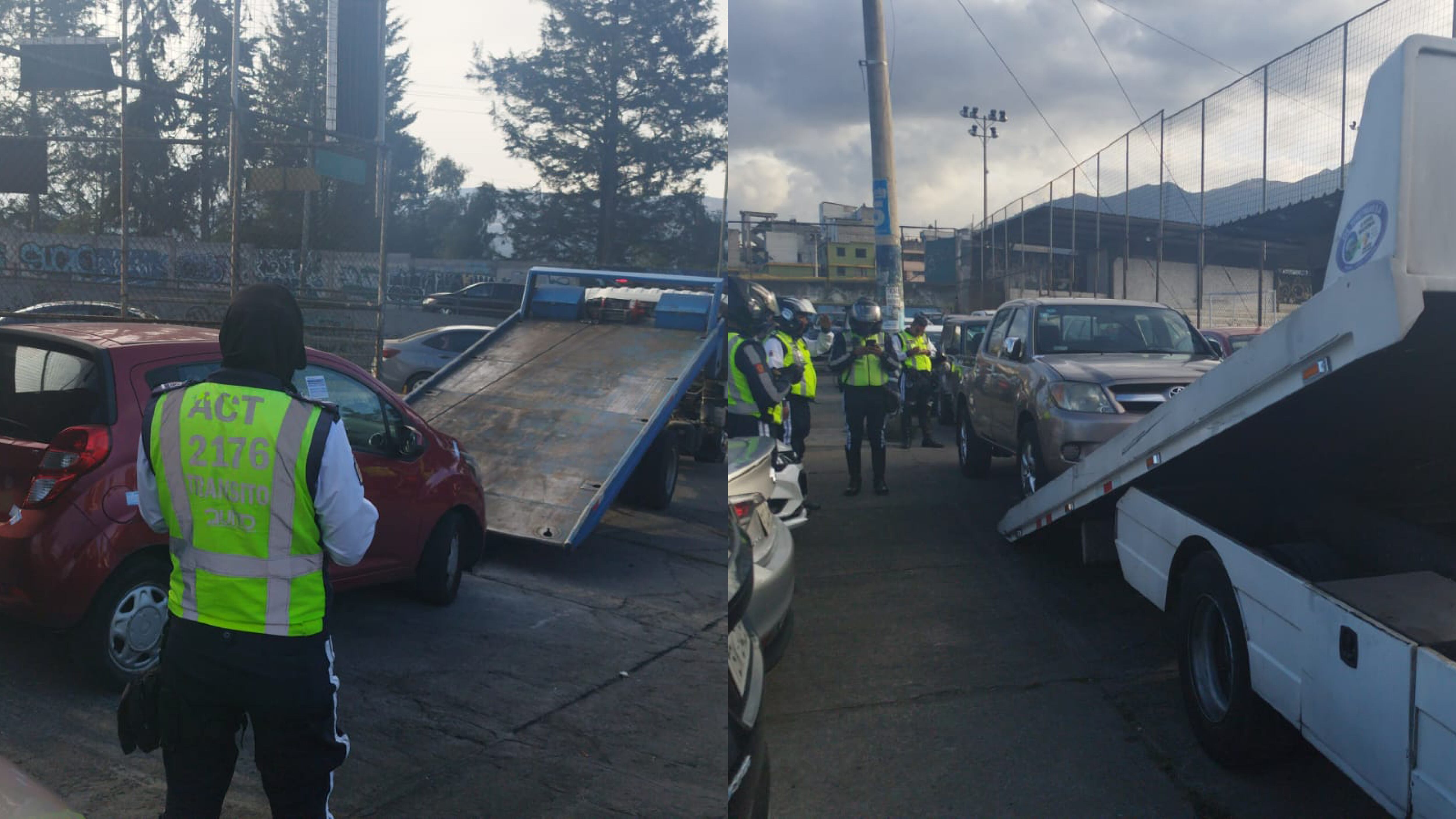 ¡Mal por los hinchas! AMT se llevó autos mal estacionados durante Ecuador vs Uruguay