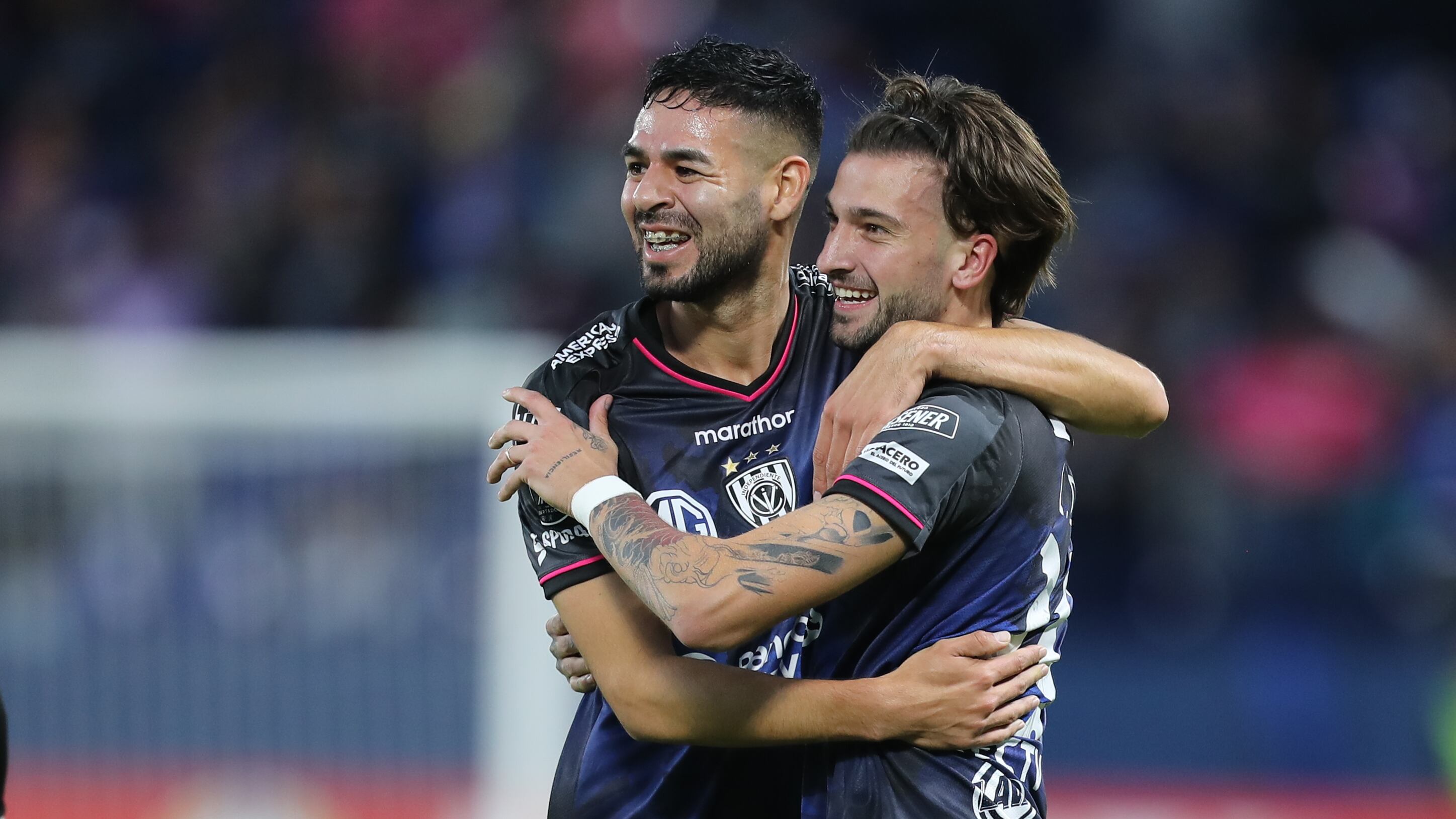 Lautaro Díaz en Copa Libertadores con el Independiente del Valle ante Liverpool