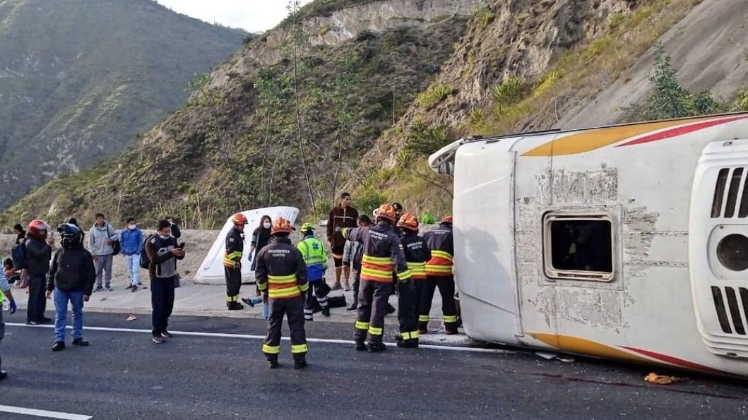 El siniestro ocurrió entre el Peaje de Oyacoto y Peaje de Guayllabamba
