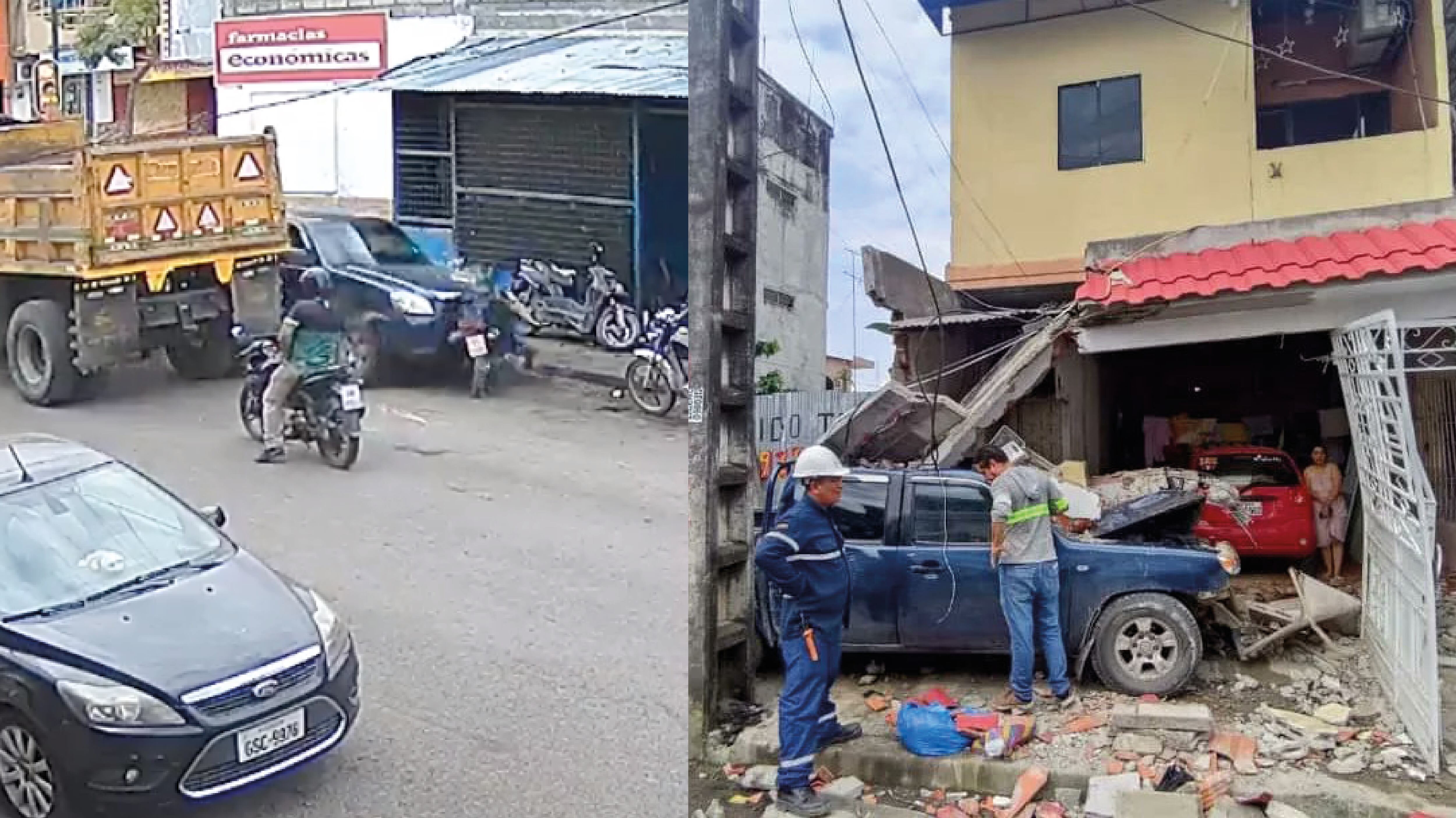 ¡Brutal accidente! Embistió a un mecánico y terminó estrellándose contra una casa en Milagro, Guayas