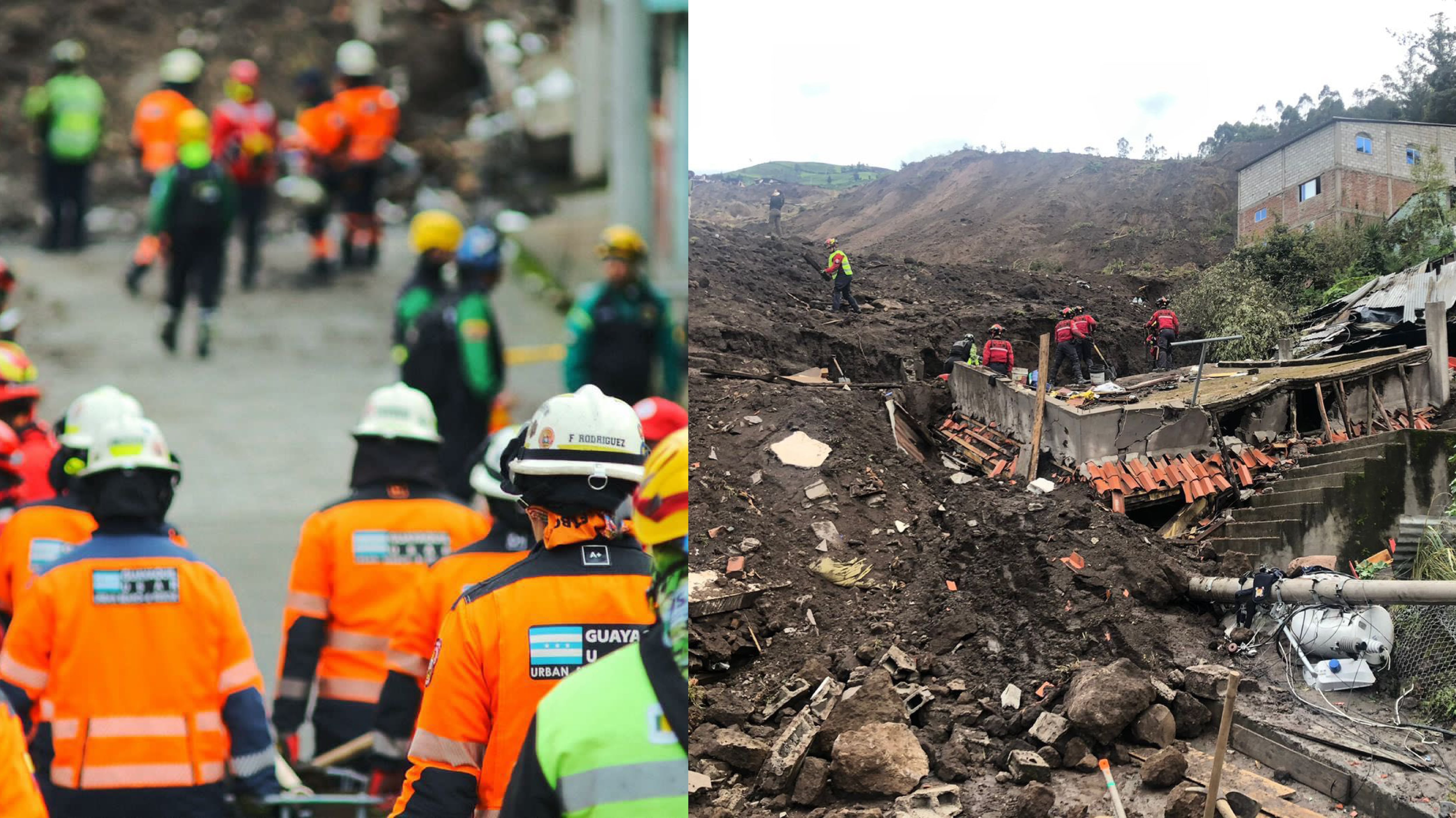 Alerta de nuevo deslizamiento de tierra en Alausí: Evacúan a 300 rescatistas para precautelar sus vidas