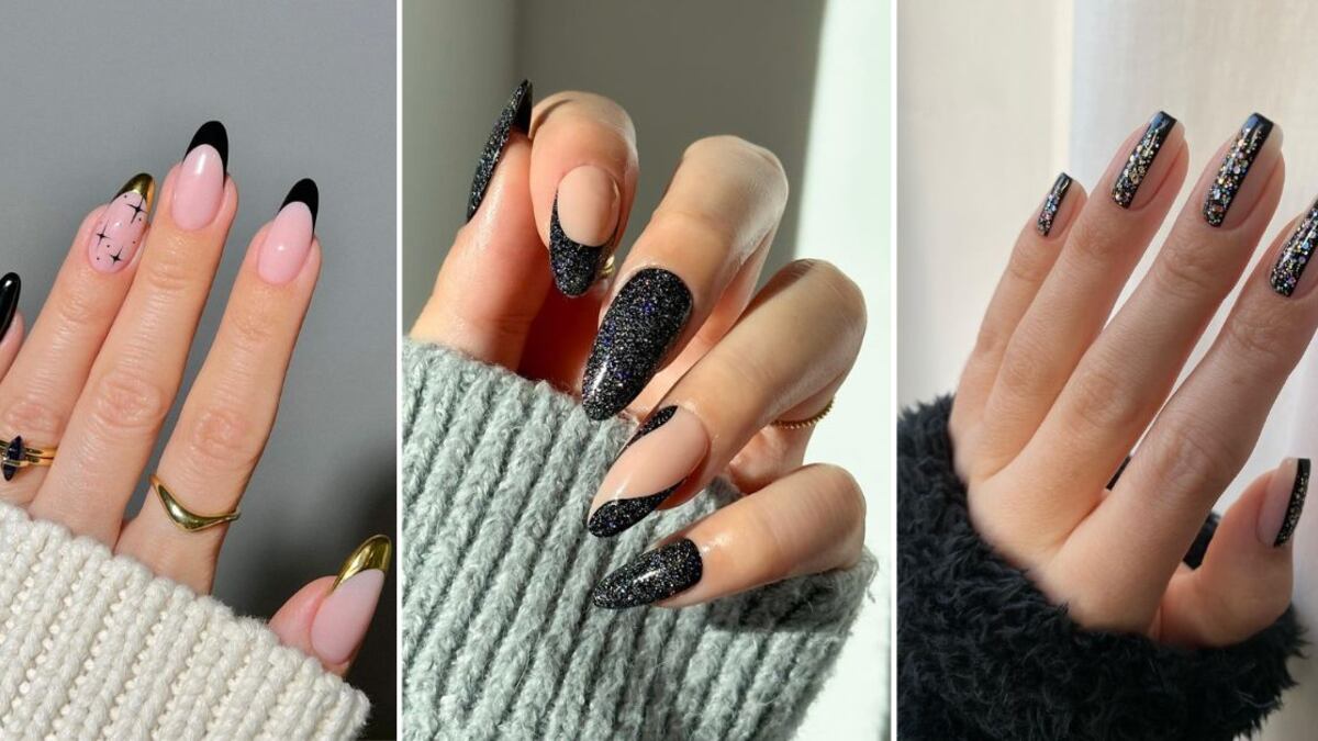 La manicura negra es infalible para lucir manos elegantes en cualquier evento