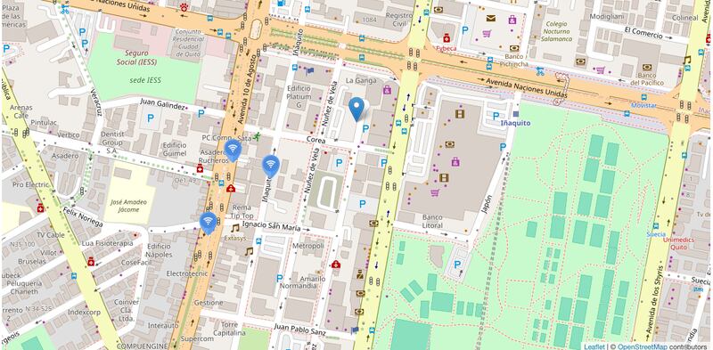 Puntos Wi-fi del Municipio de Quito