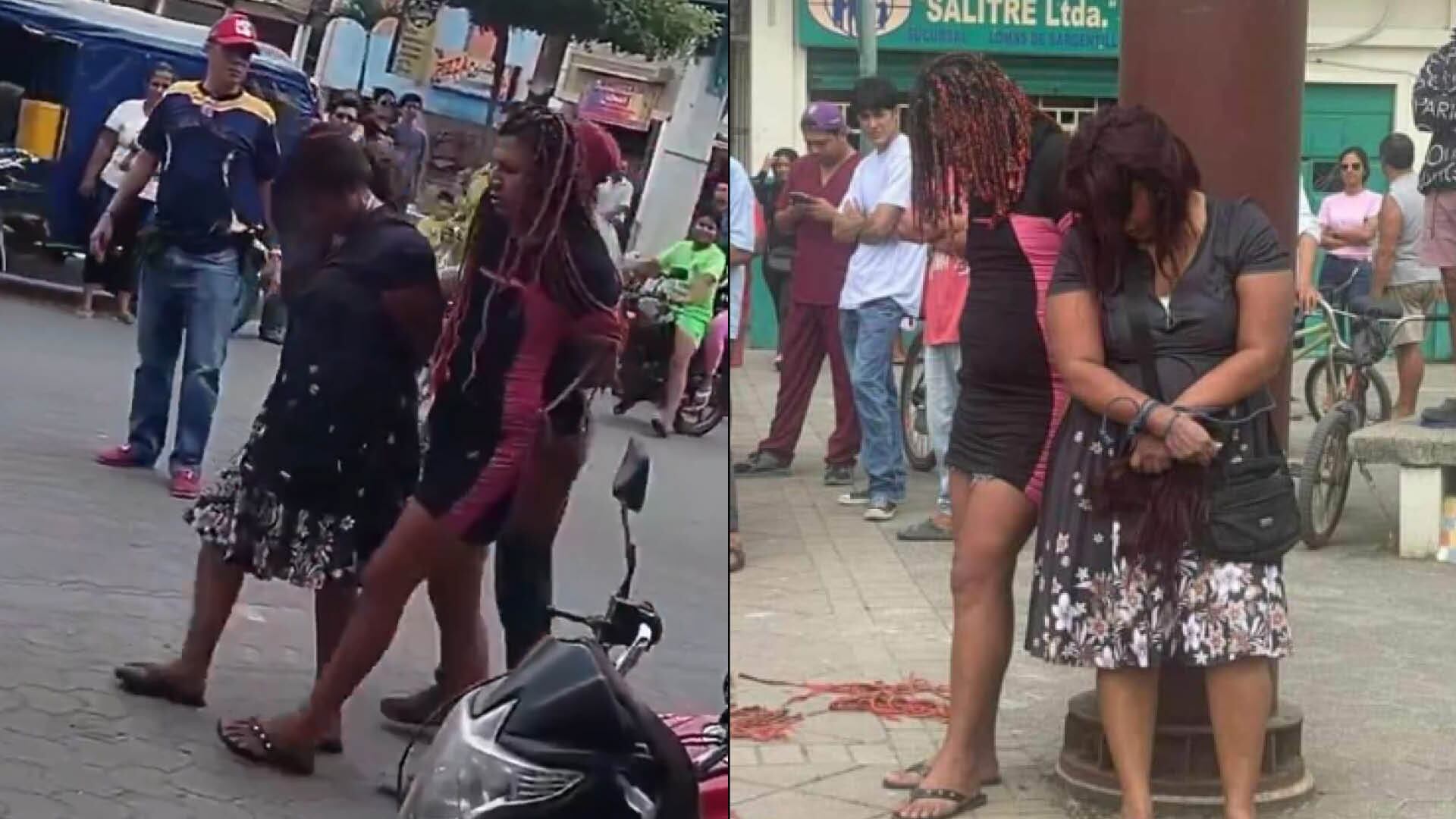 Intentaron quemar con vida a dos presuntas delincuentes en Guayas