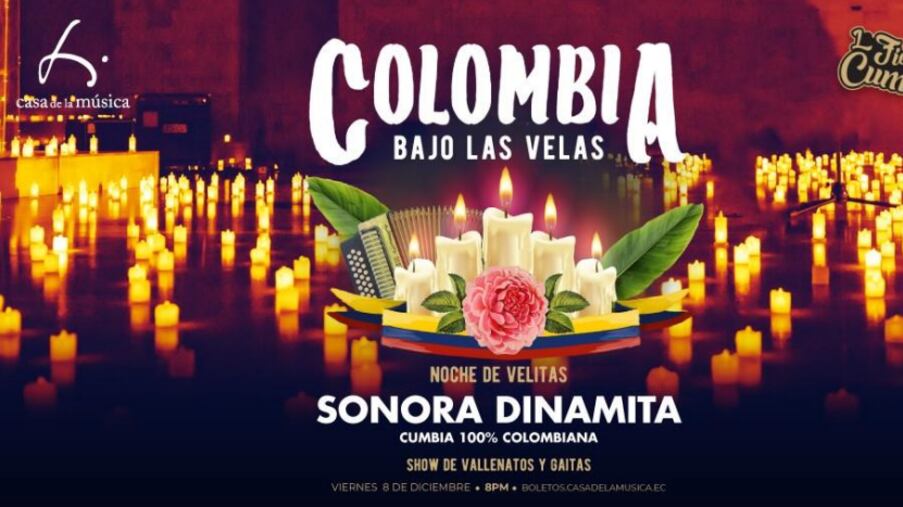 “Colombia bajo las velas”, una noche junto a La Sonora Dinamita en la Casa de la Música