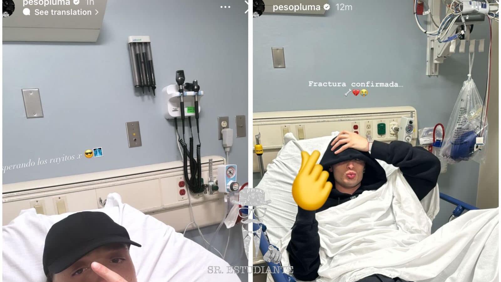 Historia de Instagram de Peso Pluma.