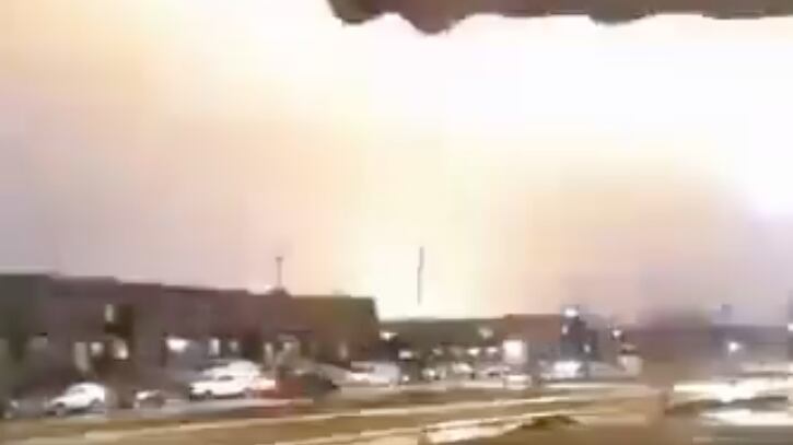 Momento en que se estrelló la avioneta