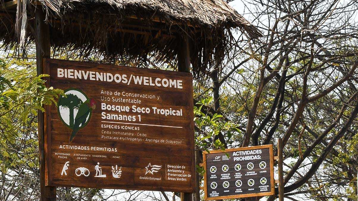 El sector del Bosque Seco Tropical Samanes 1 fue uno de los sitios en donde se implementó la señalización.
