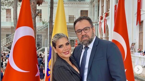 Sofía Caiche y su esposo Tihomir Tihomirov