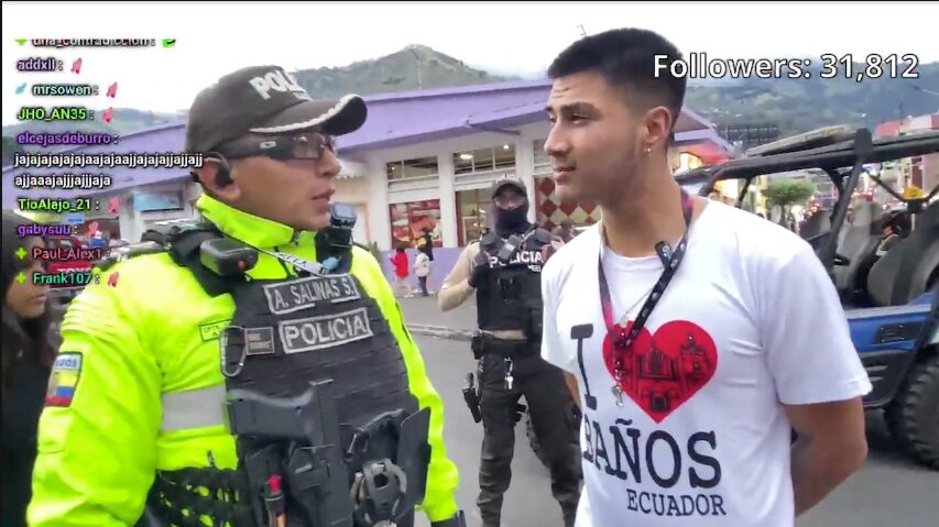 Ismael Sánchez en su visita a Baños.
