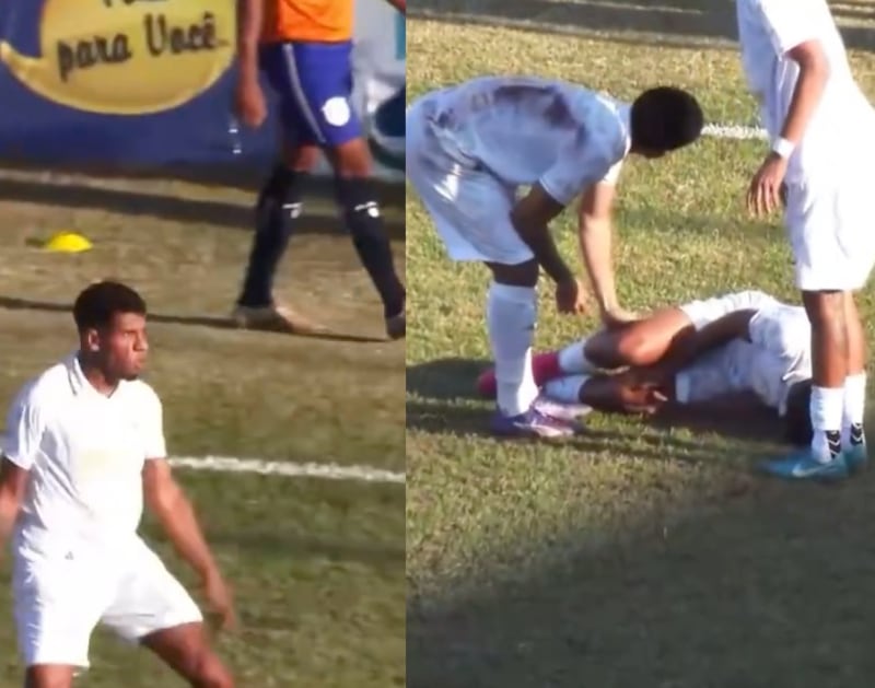 Jugador brasileño se lesiona al celebrar como Cristiano Ronaldo tras anotar gol