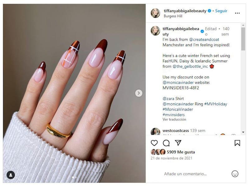 La manicura 'preppy' promete mantenerse de moda hasta finales de 2024