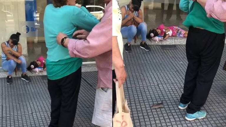 Un momento muy angustiante para la señora