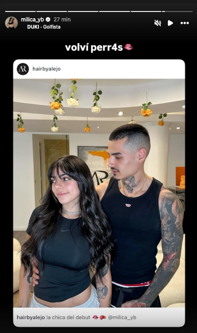 Milica subo fotografía con otro hombre después de debut de Ángel Avid.