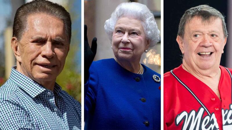 Don Alfonso, reina Isabel II y Chabelo