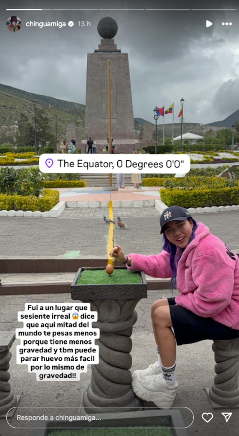 Chingu Amiga visitó la mitad del mundo.