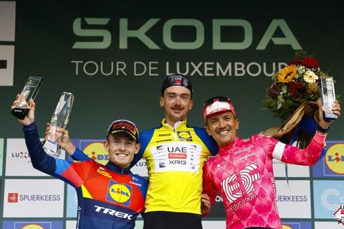 Richard Carapaz vuelve al podio y se alista para el Mundial de Ciclismo en Ruanda