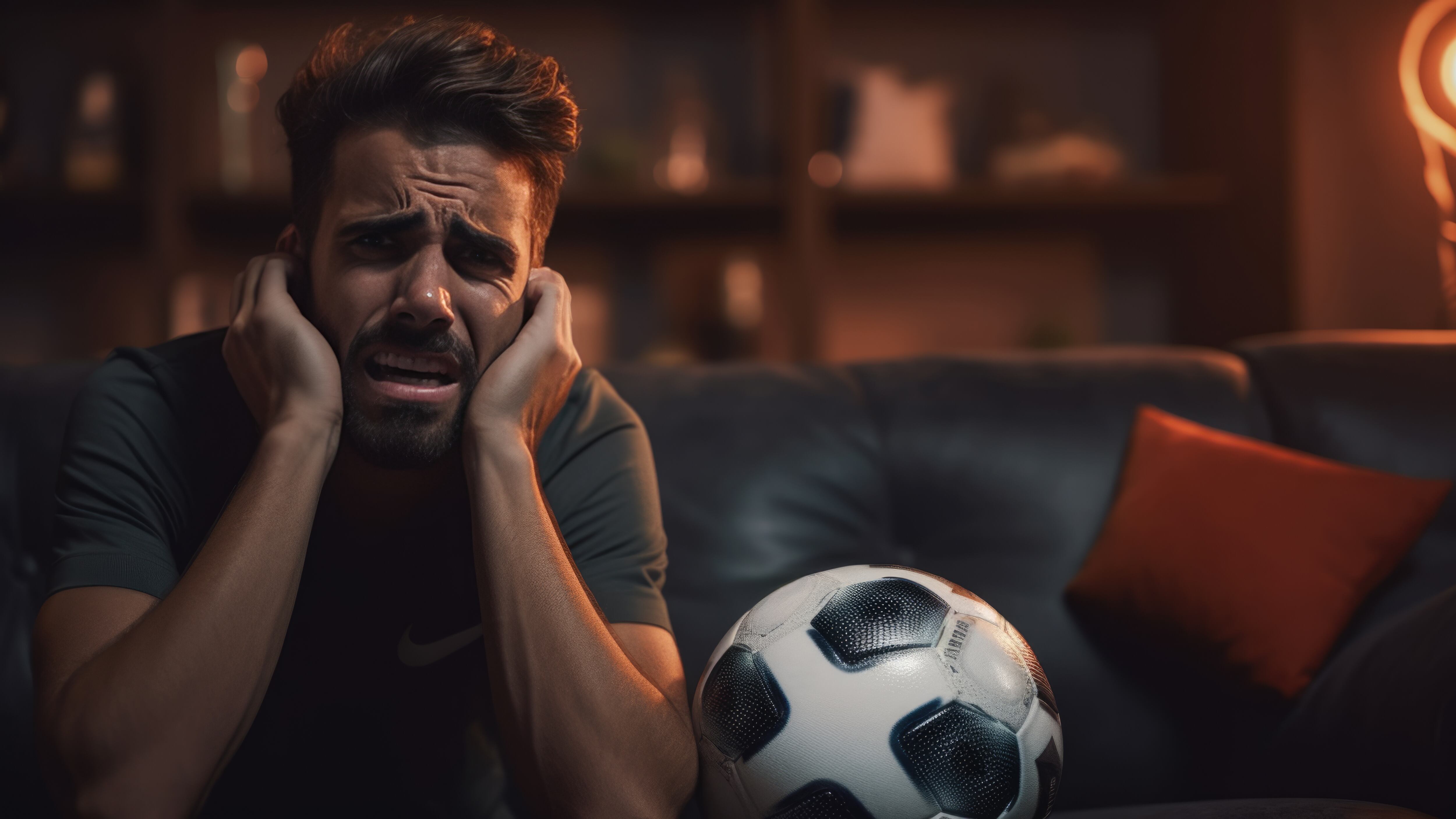 Aficionado del fútbol se lamenta