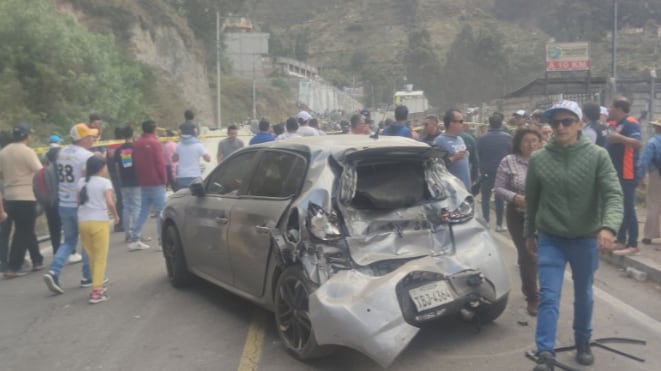 Accidente en la Vuelta a la República en Tungurahua