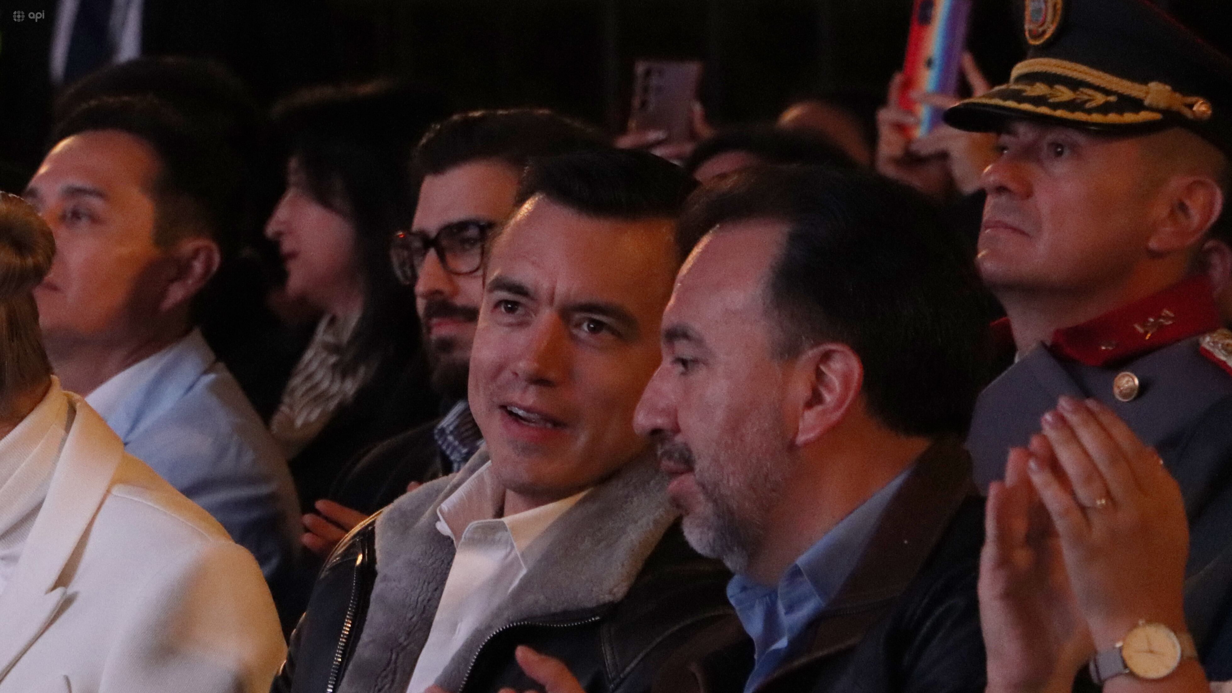 Presidente Daniel Noboa no se perdió la Serenata Quiteña