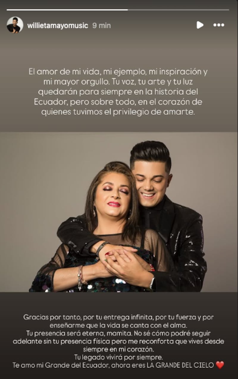 El mensaje del hijo de Paulina Tamayo