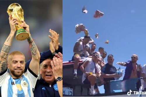 ‘Papu’ Gómez se ‘volvió loco’ y regaló un ‘platal’ en la celebración de Argentina