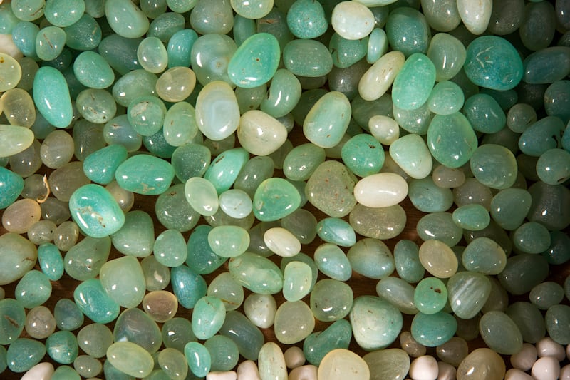 Natural texture colorful pebbles background