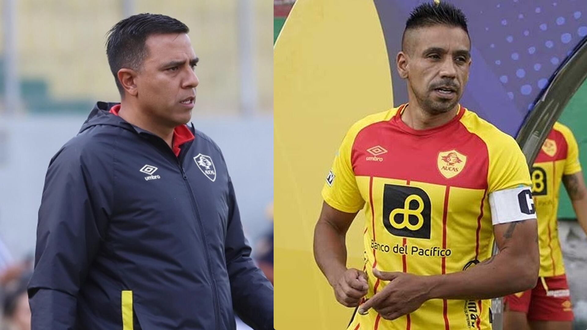 César Farías y Victor Figueroa con Aucas