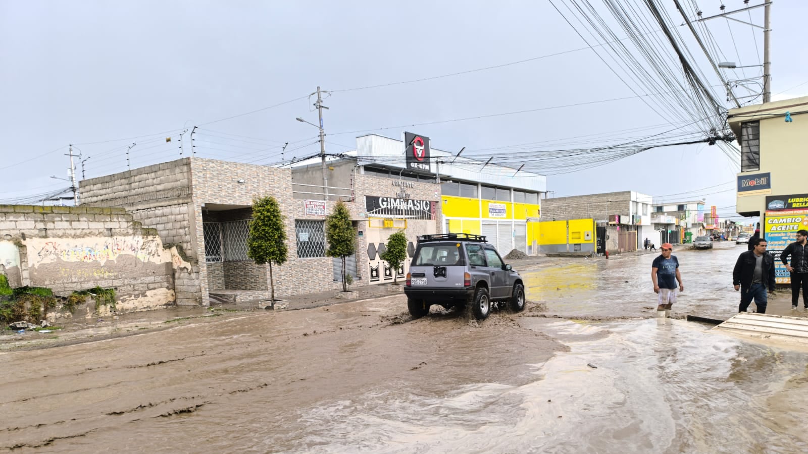 Sector de Calderón tras lluvias de este 3 de marzo en Quito