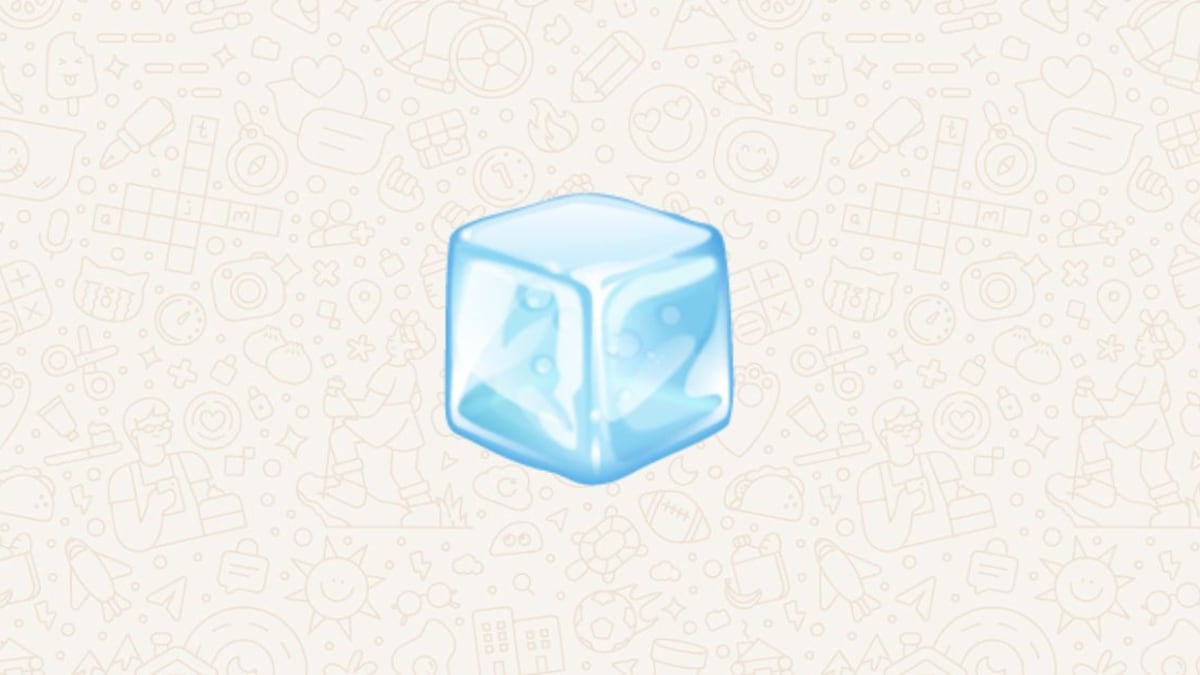 Así se ve el emoji de cubo de hielo en WhatsApp actualmente