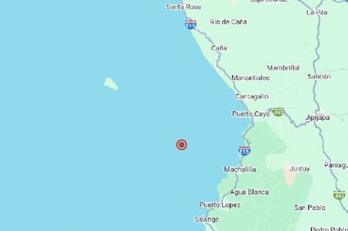 Sismo de magnitud 3.9 se registró frente a las costas de Puerto López, Manabí
