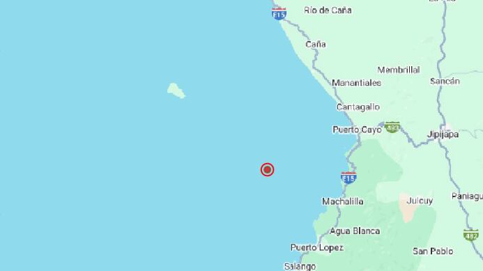 Sismo de magnitud 3.9 se registró frente a las costas de Puerto López, Manabí