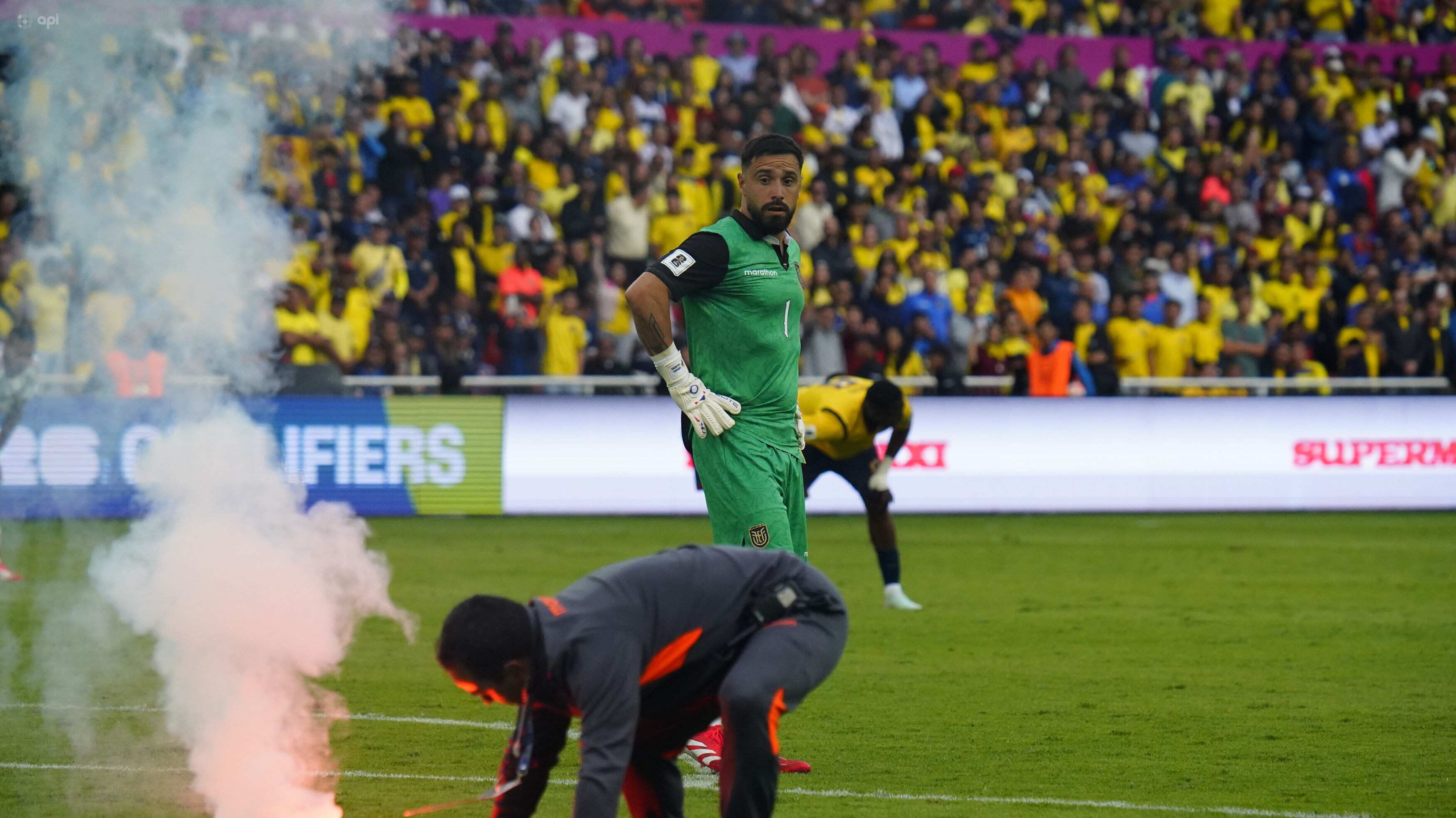 Quito, viernes 21 de marzo del 2025
Cotejo entre Ecuador vs Venezuela por eliminatorias al mundial de EEUU 2026, en el Estadio Rodrigo Paz Delgado.
API / DANIEL MOLINEROS