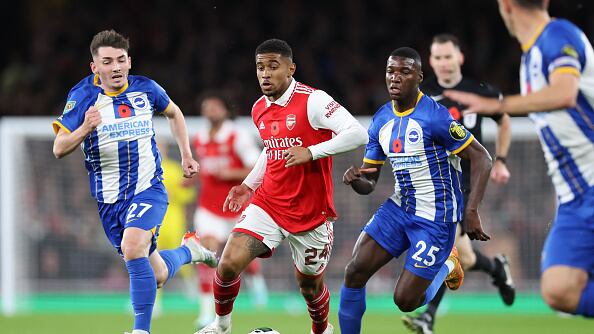 Moisés Caicedo del Brighton vs Arsenal