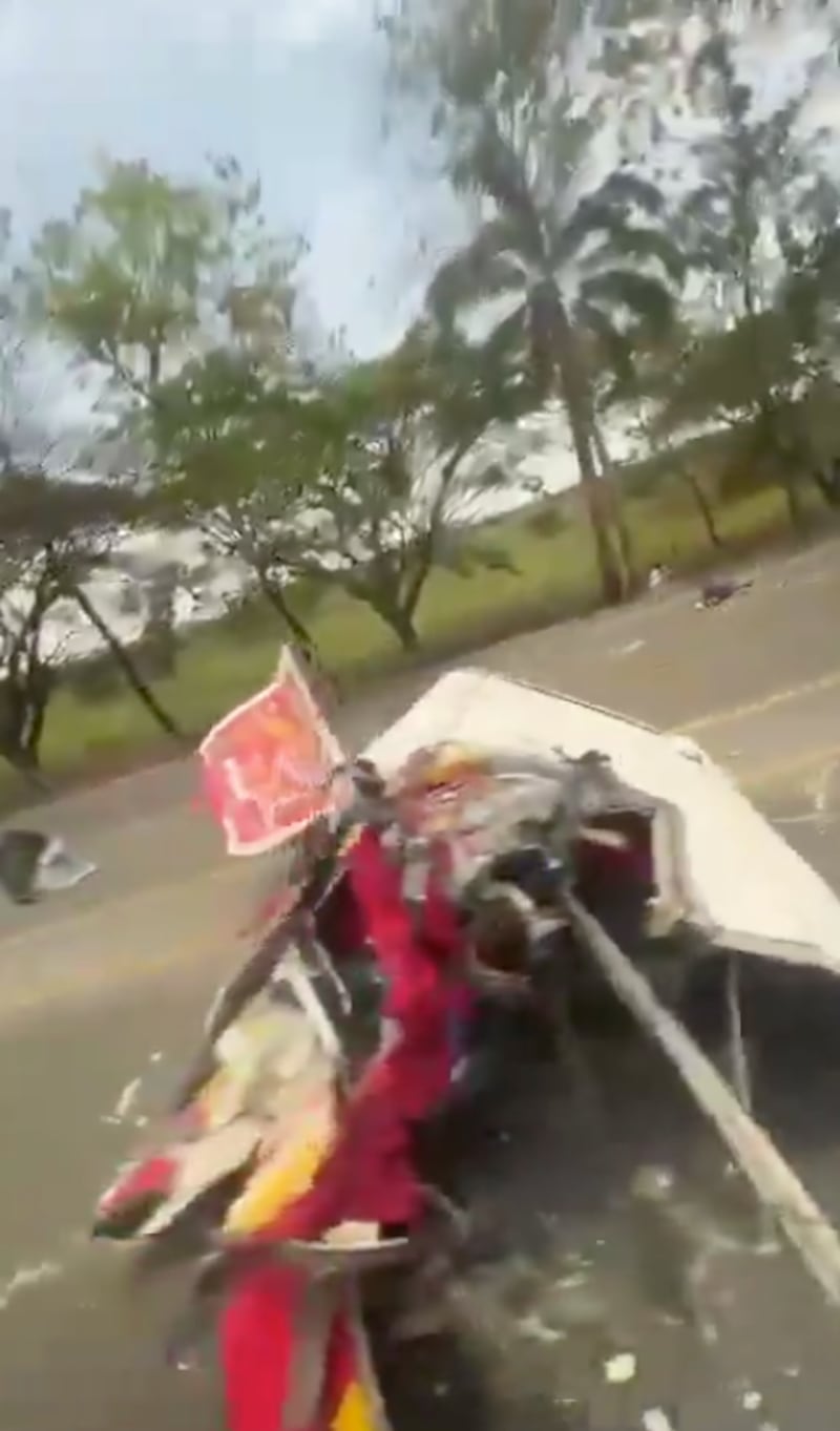 Accidente de tránsito en la via Nobol - Daule.