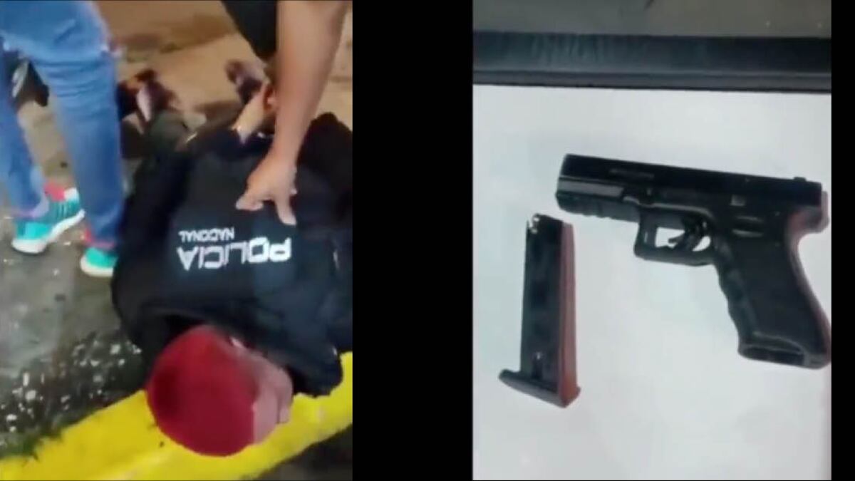 Delincuente vestido de Policía