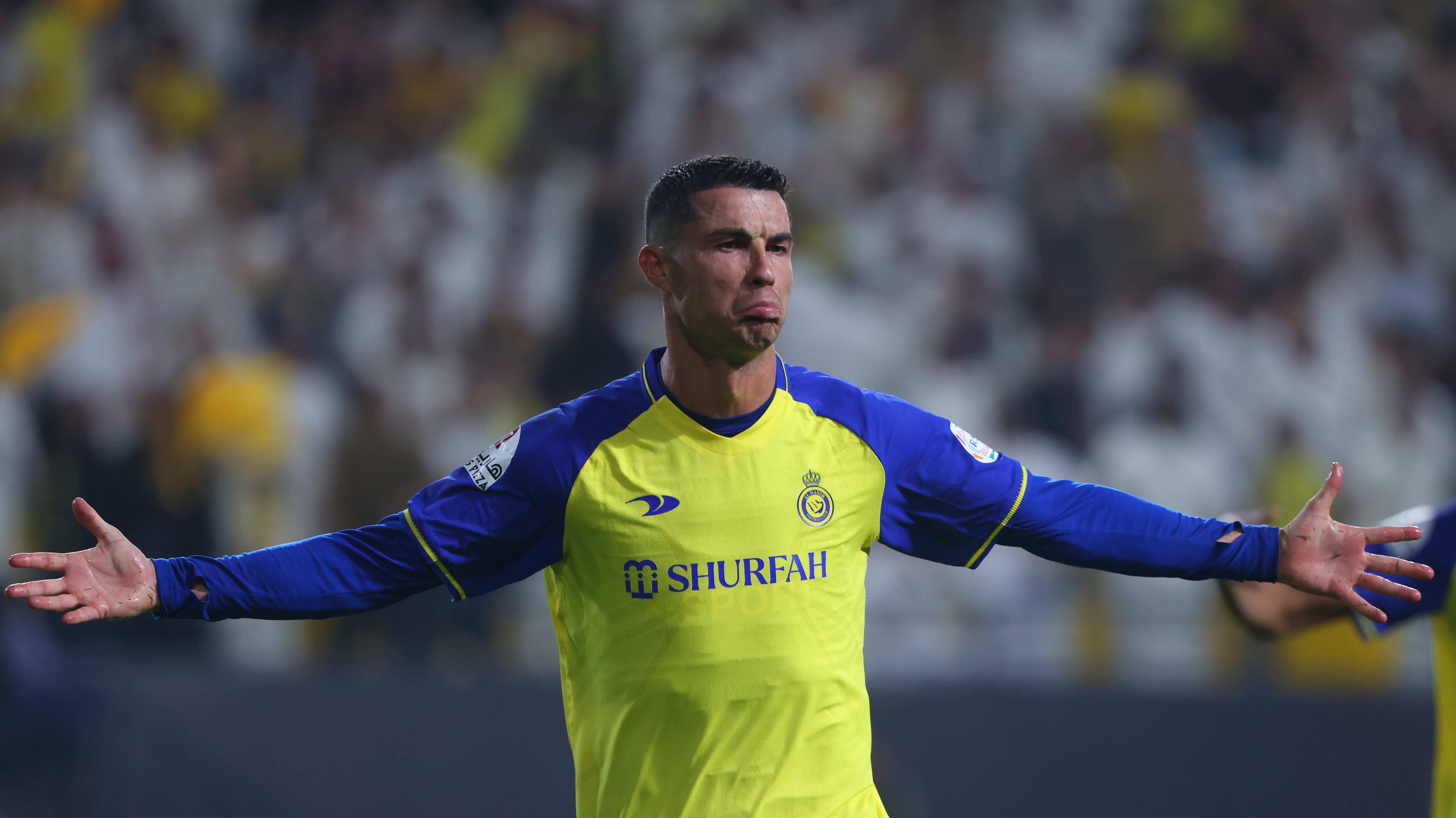 Cristiano Ronaldo celebra un gol por el Al Nassr. / AFP