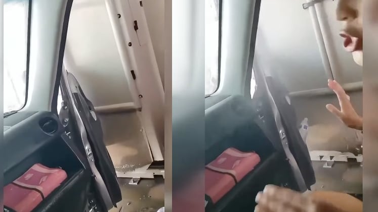 mujer pierde la puerta de su vehículo tras un insólito incidente