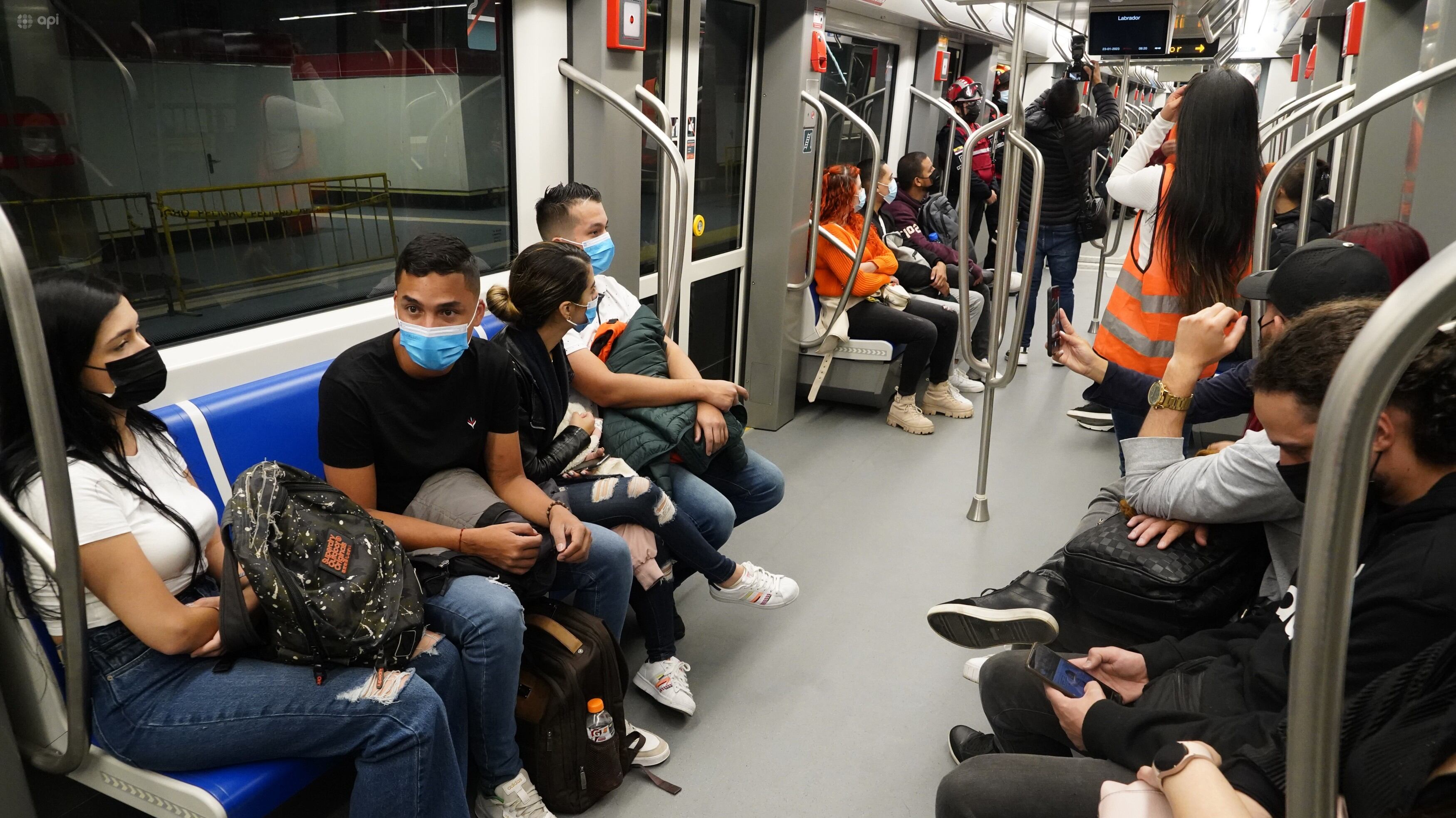 Quito 23 de enero 2023. Primer recorrido del metro de Quito con público en general, estación de El Labrador
API /DANIEL MOLINEROS