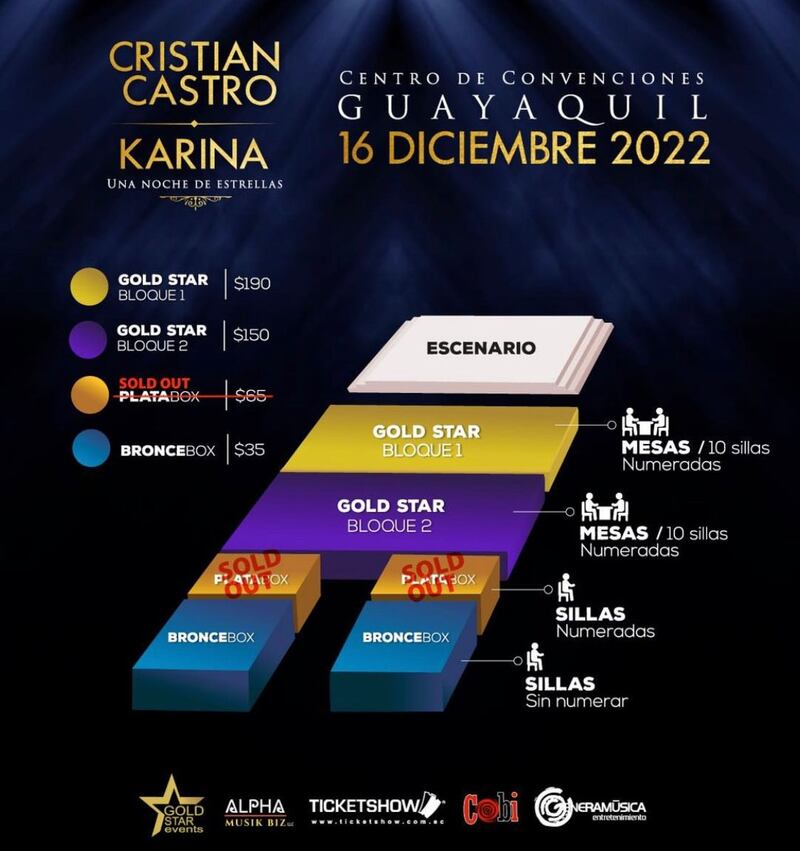 Las entradas a las localidades están disponibles en TicketShow.