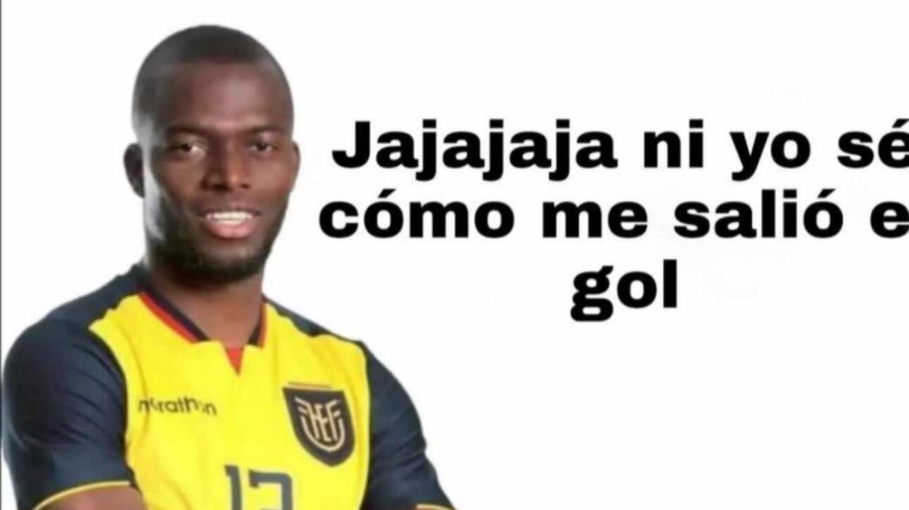 Meme de Enner Valencia y el triunfo de Ecuador ante Colombia