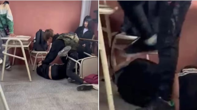Alumno le dio patadas en la cabeza a un compañero tras una discusión por una banca